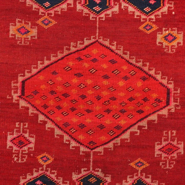 Wool Thin Knot Handmade Karabakh Rug, Caucasus For Sale - Image 4 of 13