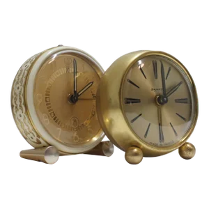 20th Century French Alarm Clocks - Set of 2
