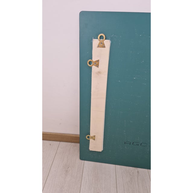 Mirror with Shaped Yellow Decoration, 1990s For Sale - Image 11 of 12
