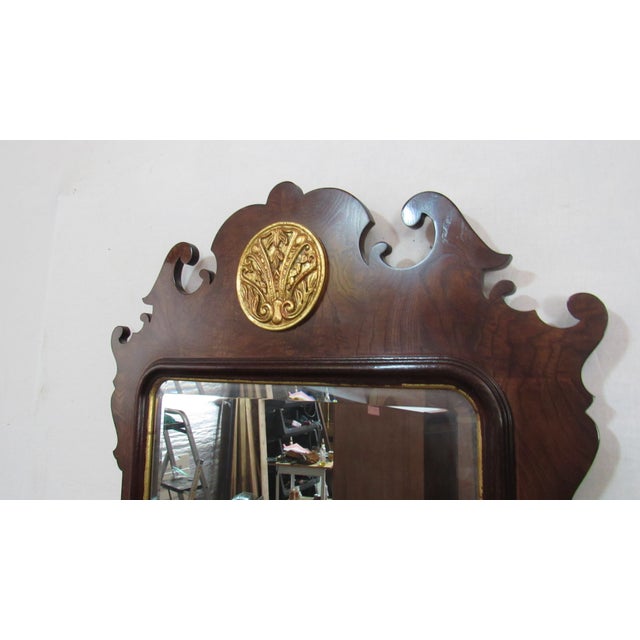 Chippendale 1980s Henredon Aston Court Mahogany Mirror For Sale - Image 3 of 7