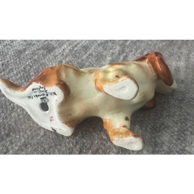 1950s FIne Porcelin Basset Hound For Sale - Image 5 of 6