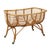 Brown Vintage Cradle in Bamboo with Brass Wheels, 1960s For Sale - Image 8 of 8