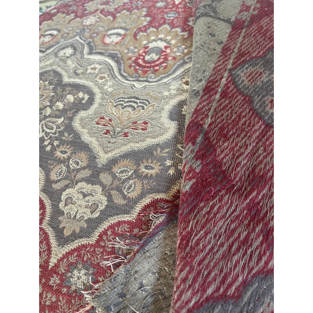 2010s Yard Robert Allen Grainnes Charm Tapestry Upholstery Fabric Red Umber 9 Available For Sale - Image 5 of 7