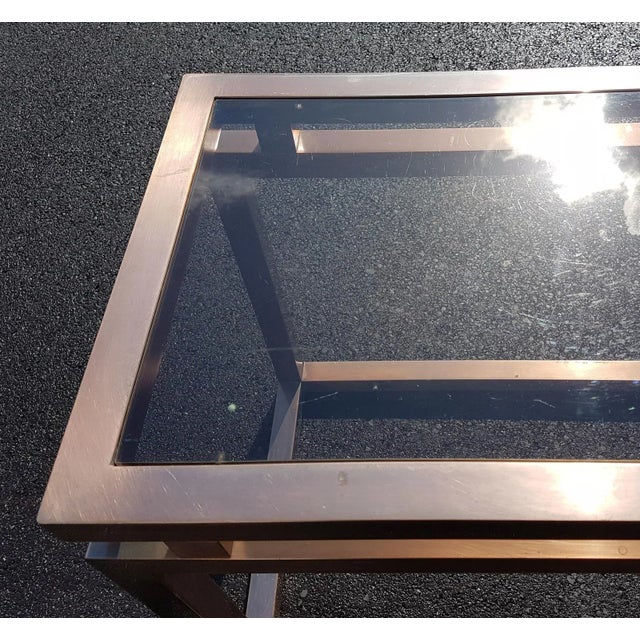 Mid-Century Modern Neo Classical Copper Style Console Table, 1970s For Sale - Image 3 of 7