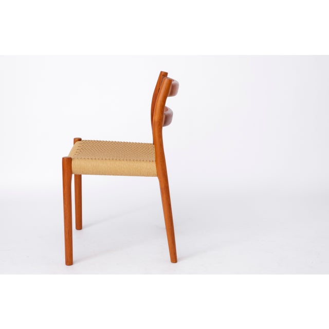 Model 84 Teak Chairs by Niels Moller For Sale - Image 4 of 10