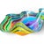 Large Signed Art Glass Freeform Bowl – Multicolor Swirl Murano Style Centerpiece For Sale - Image 4 of 6