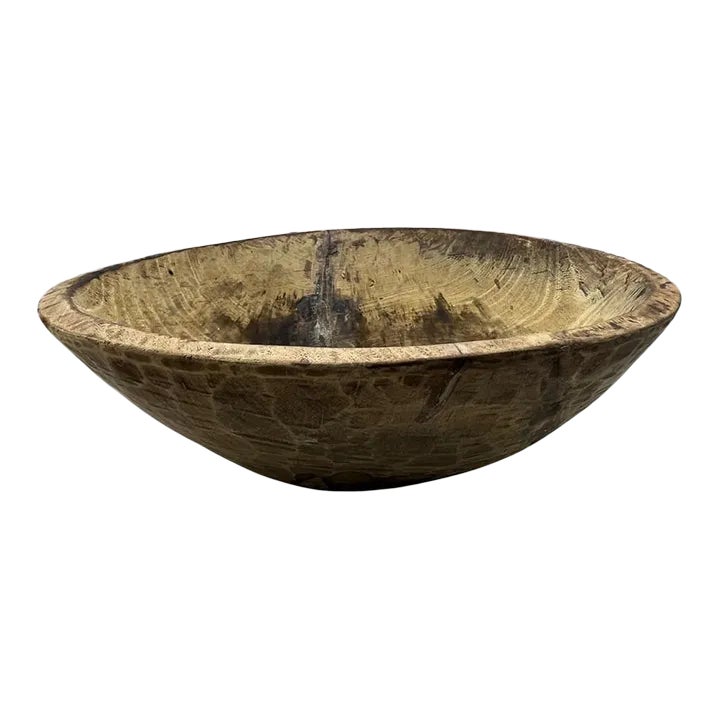 Vintage Wooden Parat Bowl - Small | Chairish