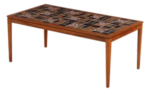 Mid 20th Century Danish Teak Tile-Top Coffee Table