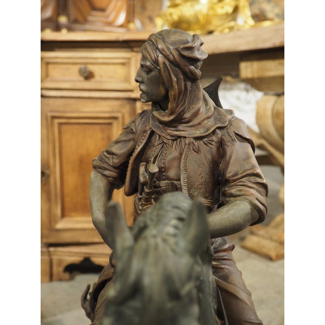 Metal The Horseman Returning From the Hunt, Alfred Barye, Émile Guillemin, Circa 1870 For Sale - Image 7 of 18