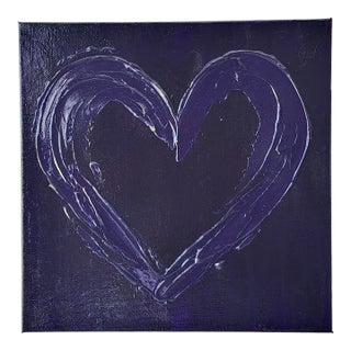 Deep Purple Heart Painting For Sale