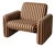 Ray Wilkes “Chiclet” Lounge Chair for Herman Miller in Striped Cotton Jacquard For Sale