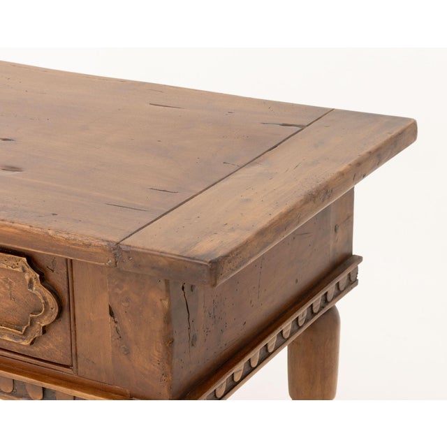 Late 20th Century Italian Baroque Style Walnut Library Table For Sale - Image 5 of 9