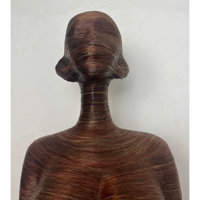 Lara Brown, Large Abstract Lady Sculpture, Rattan Fibre For Sale - Image 11 of 18