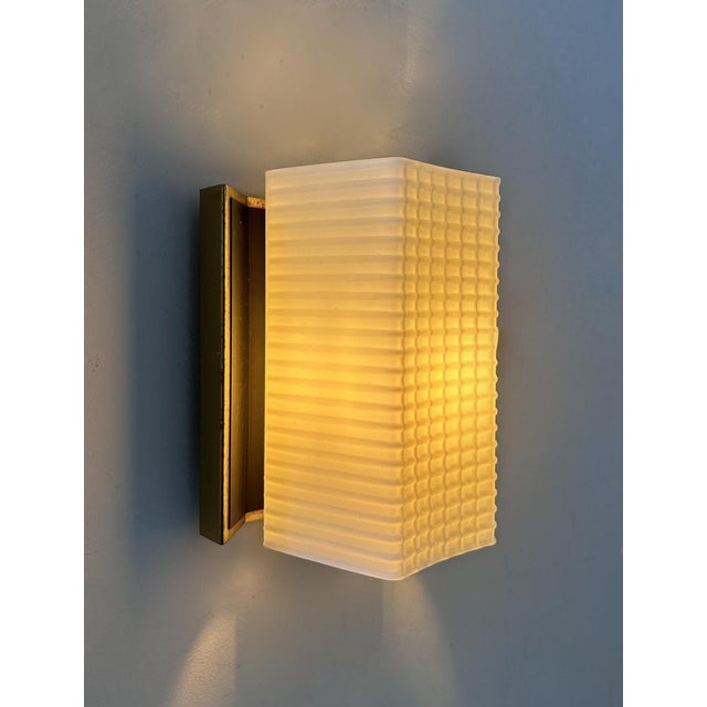 Gold Opaline and Brass Wall Lamp, France, 1950s For Sale - Image 8 of 15