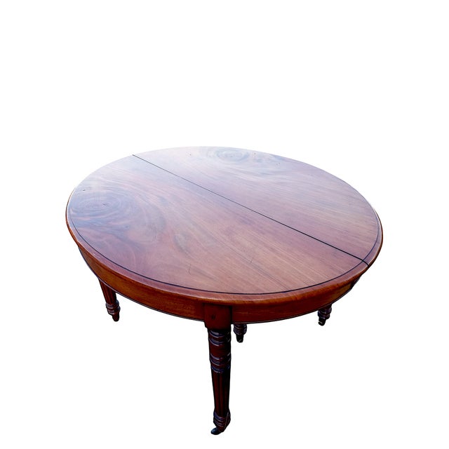 Oval Table with Three Extensions For Sale - Image 6 of 10