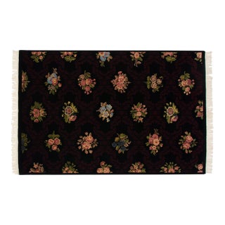 Vintage Contemporary Indian Aubusson Design Carpet - 6' X 9' For Sale