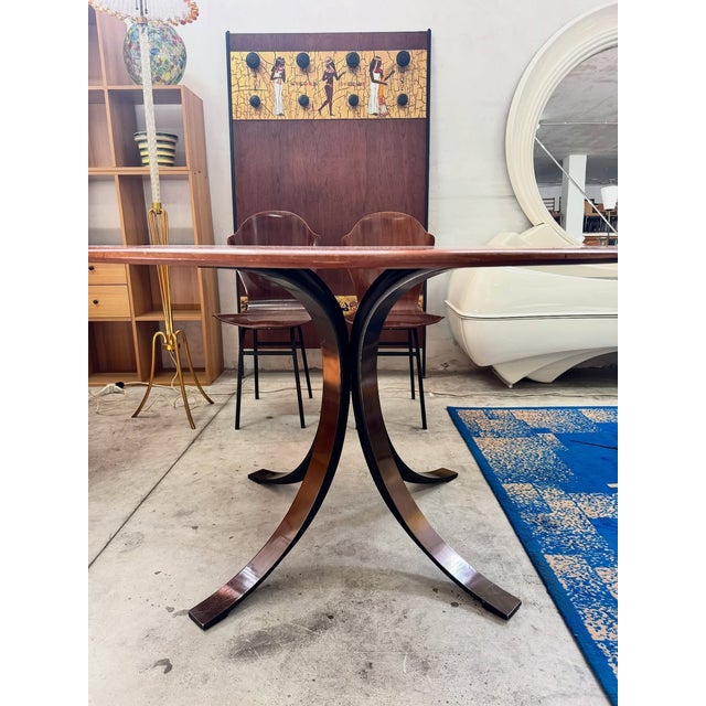 Brown Dining Table by Osvaldo Borsani for Tecno, 1960s For Sale - Image 8 of 9