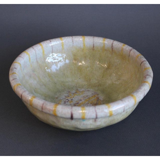 Vintage Italian Decorative Ceramic Bowl by Guido Gambone, 1950s For Sale - Image 13 of 15