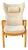 Danish Modern High Wingback Recliner Attributed to Farstrup | Cream Bouclé With Headrest Pillow | Teak Frame For Sale