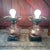 Pair of Vintage Pink Glass Hobnail Electric Lamps With Ornate Metal Bases - 10" High For Sale In Kansas City - Image 6 of 15