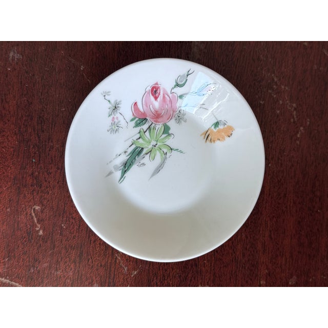 Victorian Mid 20th Century, Victorian Revival, French Limoges Floral Demitasse Cup and Saucer Set - 4 pcs For Sale - Image 3 of 8