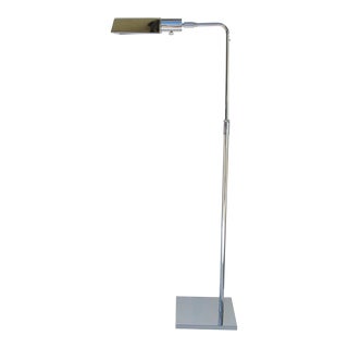 Vintage C.1960's-70's Mid-Century Koch & Lowy " O M I " Polished Chrome Floor Lamp For Sale