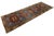 Antique Malayer Runner Rug With Geometric Medallions in Muted Blue & Rust For Sale - Image 9 of 9