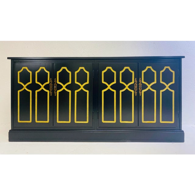 Dorothy Draper Hollywood Regency Espana Four-Door Marble Top Credenza. For Sale - Image 10 of 10