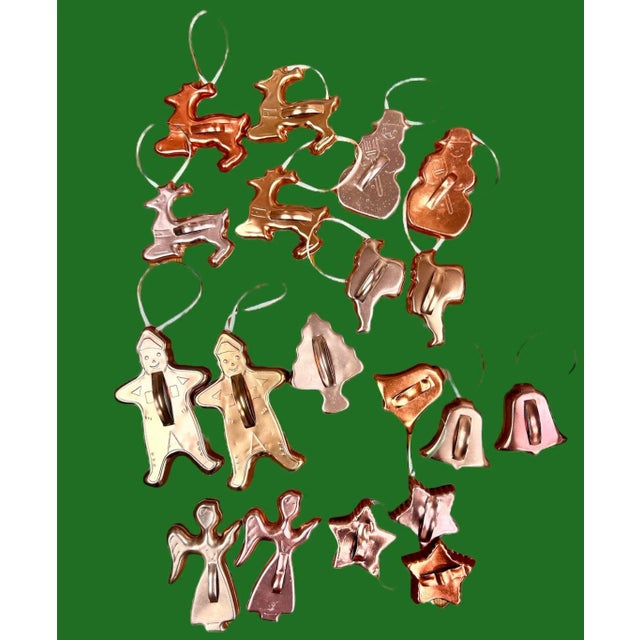 1990s 1990s Copper & Aluminum Christmas Holiday Cookie Cutters - Set of 19 For Sale - Image 5 of 5