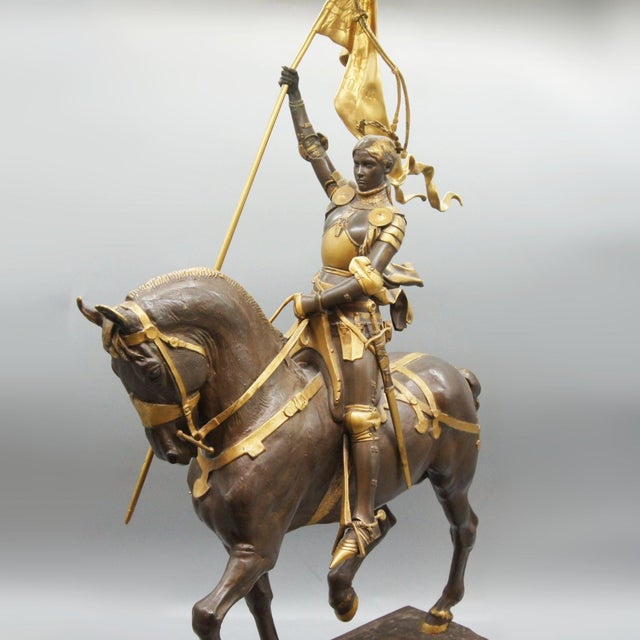 Brown Joan of Arc from Emmanuel Fremiet, 1880s For Sale - Image 8 of 14