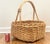 Large Vintage Handwoven Rattan Easter Basket For Sale - Image 11 of 12