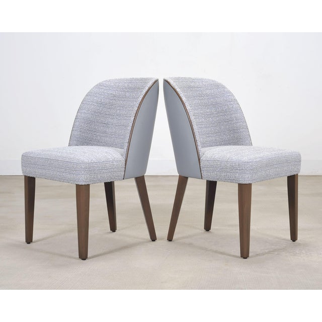 Set of Six A. Rudin No. 807 Walnut Bouclé Gondola Dining Chairs For Sale - Image 13 of 18
