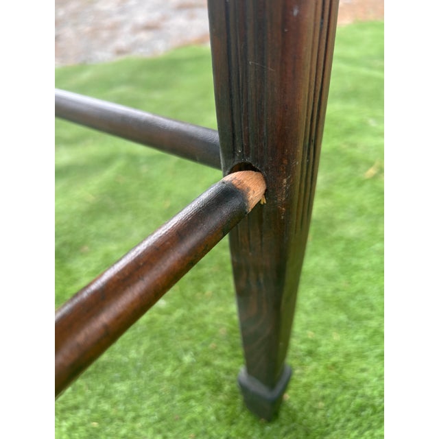 Wood Mid 19th Century Rare Form George III Period Irish Corner Chair With Woven Rope Seat and Back For Sale - Image 7 of 9