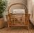 Vintage Rattan & Bamboo Magazine Rack With Curved Handle For Sale - Image 15 of 15