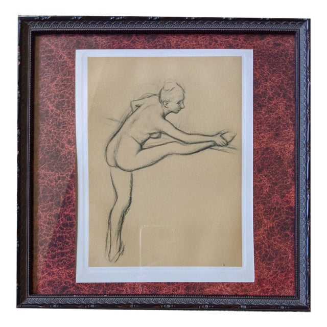 1933 Impressionist Figurative Original Heliogravure After Edgar Degas, Framed For Sale