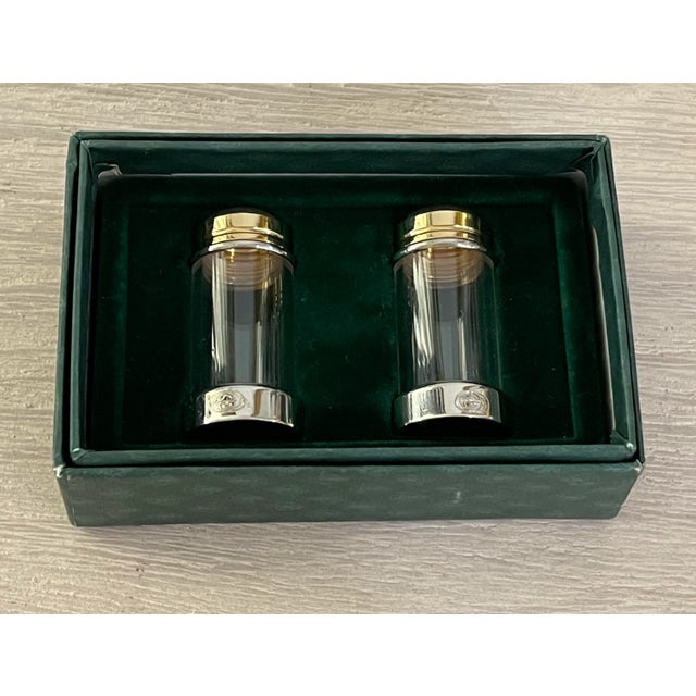 Gucci Silver and Brass Salt and Pepper Shakers For Sale - Image 10 of 12