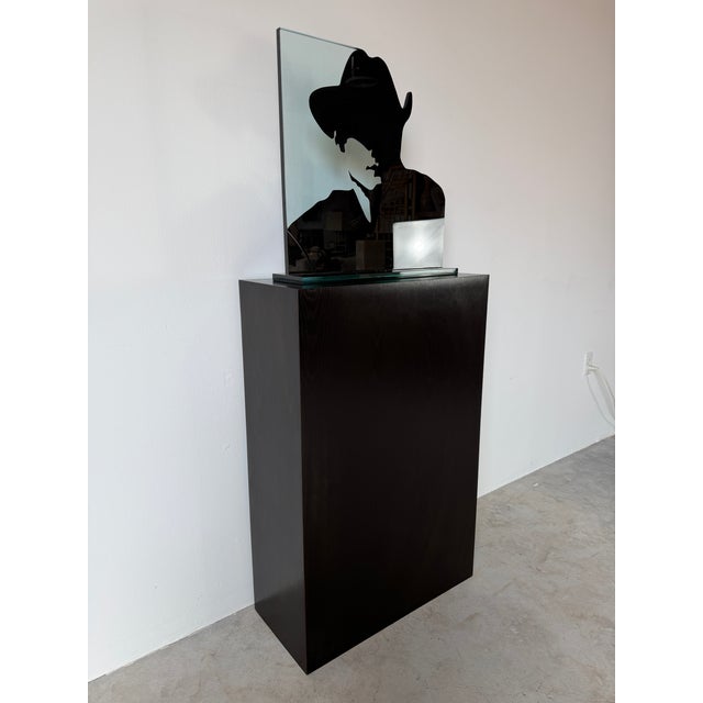 1990s 1990's Vintage Robert's for Ancoa Cowboy Art Glass Sculpture For Sale - Image 5 of 15