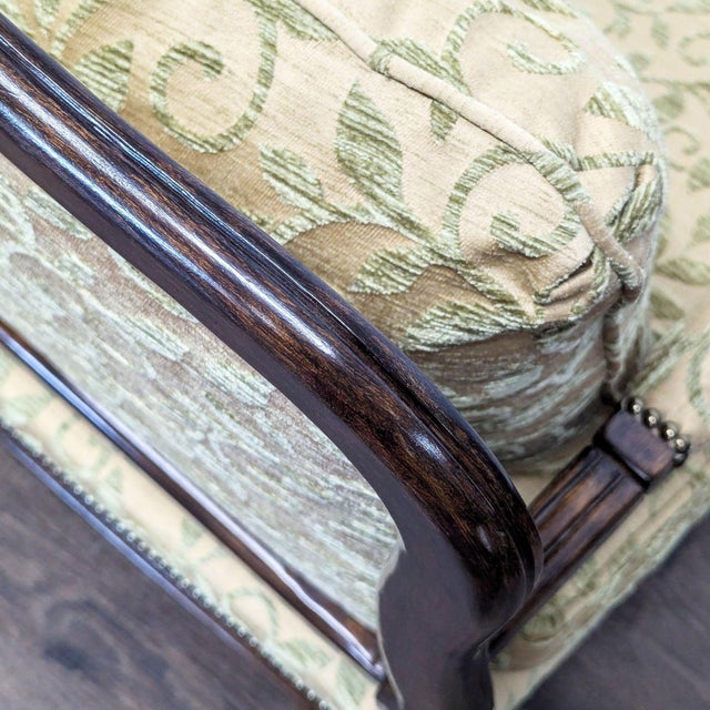 Louis XV Style Upholstered Bergère Lounge Chair For Sale - Image 15 of 15