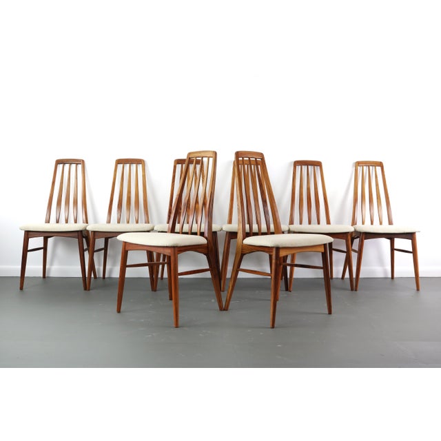 Wood "Eva" Dining Chairs by Niels Koefoed in Rosewood - Set of 8 For Sale - Image 7 of 7