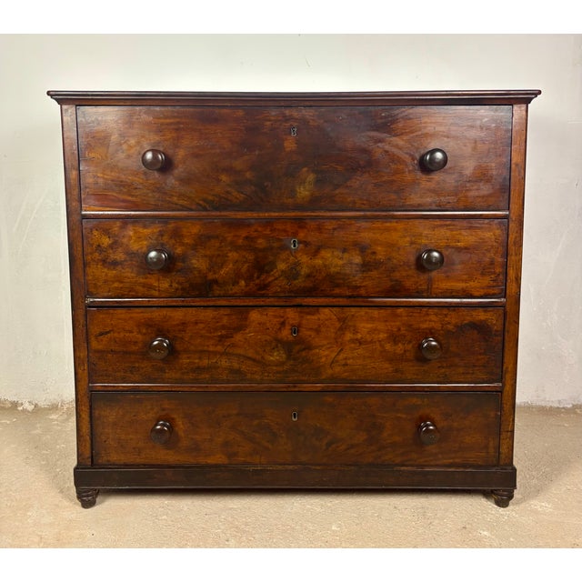 Spanish Colonial Walnut Secretary Chest with Fall Front Desk, 1880 For Sale - Image 9 of 18