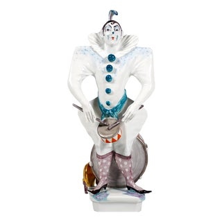 Clown Orchestra Drummer by P. Strang for Meissen, 1995 For Sale