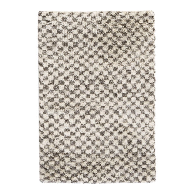 Dash & Albert by Annie Selke Citra Grey Hand Knotted Wool Rug, 7' 6" x 9' 6" For Sale