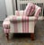 Traditional Striped Armchair + Ottoman For Sale - Image 4 of 12