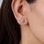 Vintage Style Natural Pear Emerald & Diamond Halo Stud Earrings in 925 Silver 2 Pieces For Sale - Image 6 of 12