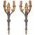 Metal Late 19th Century Gilt and Patinated Bronze Two-Arm Wall Light Sconces - A Pair For Sale - Image 7 of 7