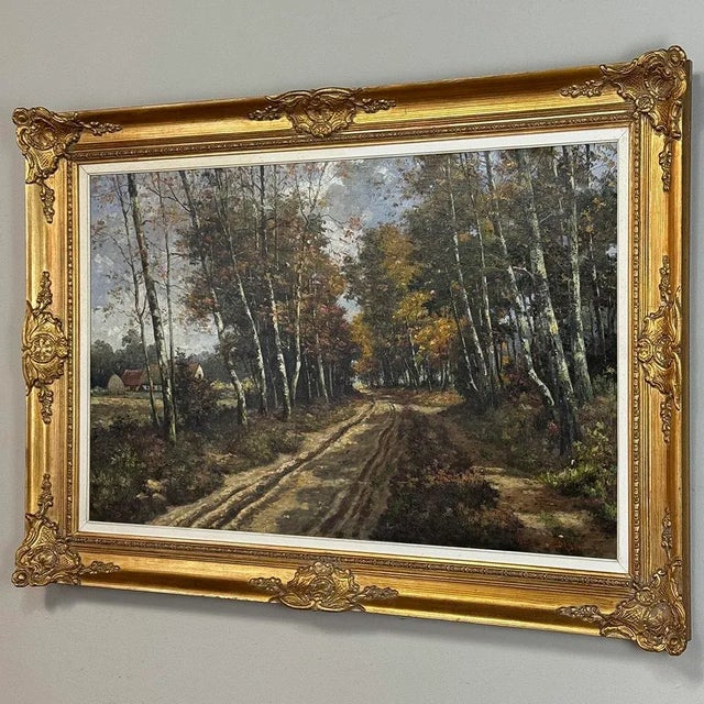 Postmodern Antique Framed Oil Painting on Canvas by Jan Van Genesen (1887-1945) For Sale - Image 3 of 15