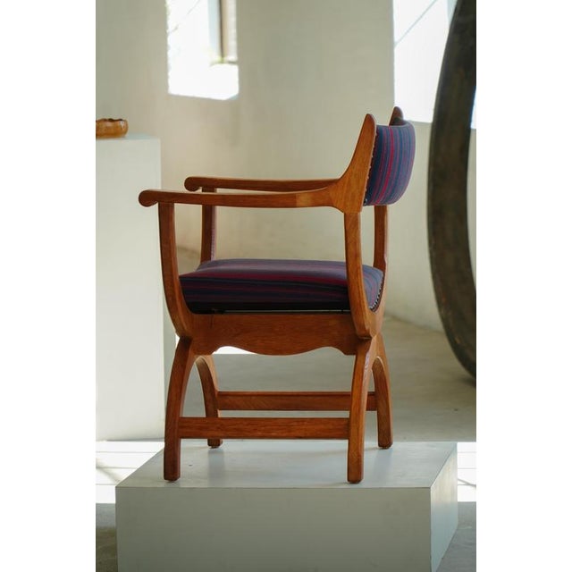Danish Modern Oak Model Kurul Armchairs attributed to Henning Kjærnulf, 1960s, Set of 2 For Sale - Image 12 of 18