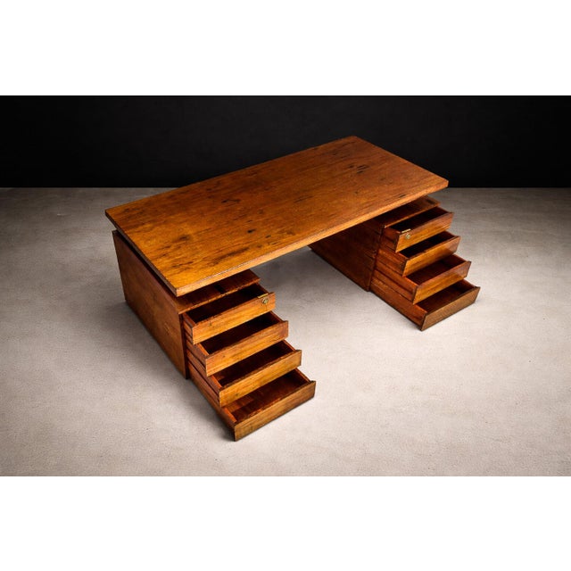 Mid Century Modern Desk With Eight Drawers in Rosewood, Ava, 1960s For Sale In New York - Image 6 of 15
