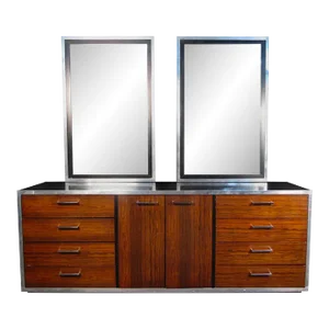 Mid 20th Century Mid-Century Modern Dresser With Two Mirrors