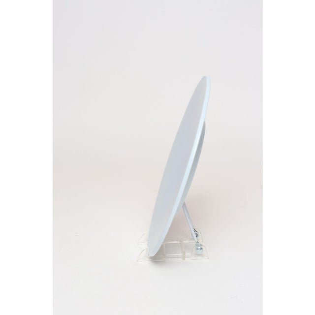 1990s Set of Three Nick Munro English Matte Powder Blue and Glossy White Plates - Two Sizes For Sale - Image 5 of 18